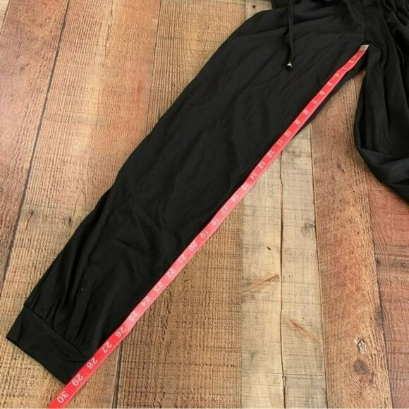 C+D+M womens size medium black long sleeve jumpsuit with cinch front tie - Picture 4 of 9